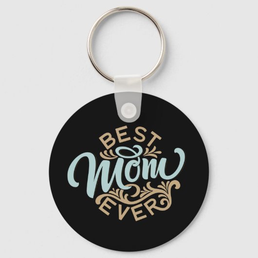 Best mam in Word Art Sleutelhanger (Achterkant)
