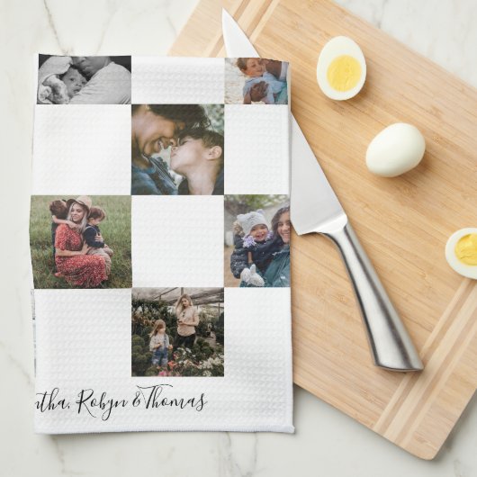 Best mam Keepslag Black & White Insta Foto Theedoek (Quarter Fold)