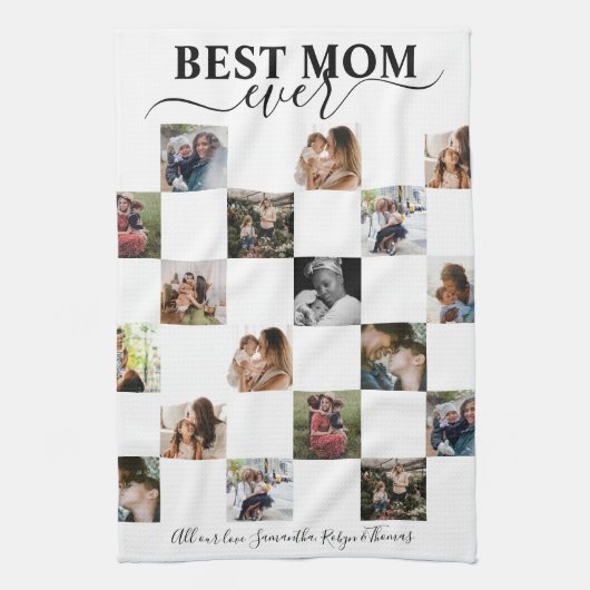 Best mam Keepslag Black & White Insta Foto Theedoek (Verticaal)