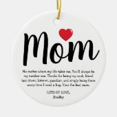 Best mam Kerstmis Keramisch Ornament (Voorkant)