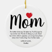 Best mam Kerstmis Keramisch Ornament (Achterkant)