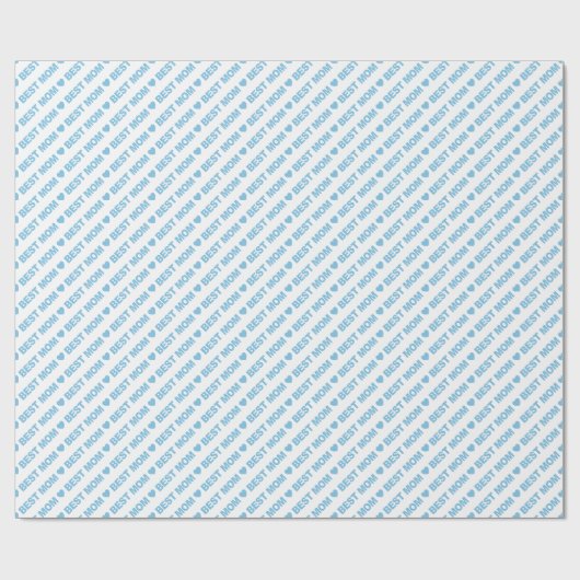 Best mam Light Blue op White Wrapping Paper Cadeaupapier (Vlak)