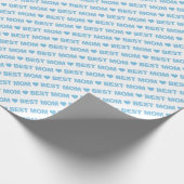 Best mam Light Blue op White Wrapping Paper Cadeaupapier (Hoek)