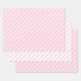 Best mam Light Pink and White Inpakpapier Vel