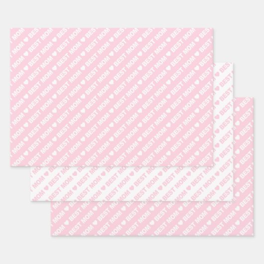 Best mam Light Pink and White Inpakpapier Vel (Set)