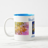 Best mam Locust Blossom Personalized Tweekleurige Koffiemok (Links)