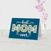 Best mam Moederdag Folie Feestdagenkaart (Orchidee)