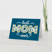 Best mam Moederdag Folie Feestdagenkaart (Voorkant)