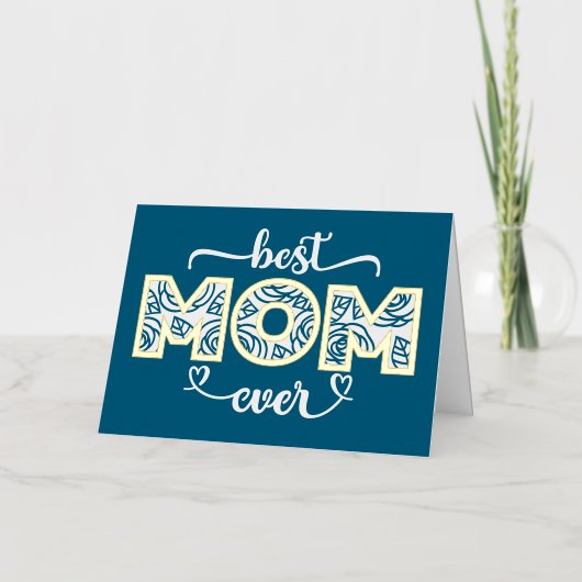 Best mam Moederdag Folie Feestdagenkaart (Voorkant)