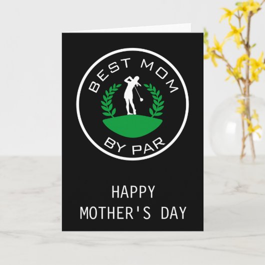 Best mam Moederdag Golf Kaart (Gele Bloem)