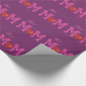 Best mam, Moederdag paars verpakkingspapier Cadeaupapier (Hoek)