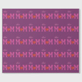 Best mam, Moederdag paars verpakkingspapier Cadeaupapier (Vlak)