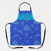 Best mam Nautical Pattern Theme Schort (Voorkant)