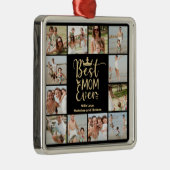 Best mam ooit 12 Photo Collage Metalen Ornament (Rechts)
