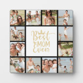 Best mam ooit 12 Photo Collage Plaque Fotoplaat (Voorkant)