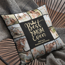 Best mam ooit 12 Photo Collage Plaque Kussen