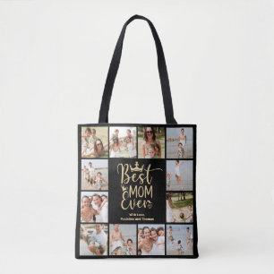 Best mam ooit 12 Photo Collage Tote Bag