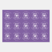 Best mam ooit Aangepast Blauwgroen Roze Lila Inpakpapier Vel (Voorkant 3)