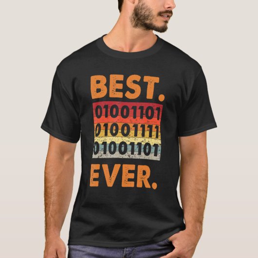 Best mam ooit Binary Code Coder Development Softwa T-shirt (Voorkant)