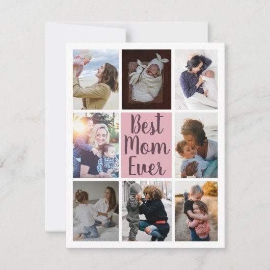 Best mam ooit Blush Pink Photo Floral (Voorkant)