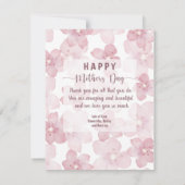 Best mam ooit Blush Pink Photo Floral (Achterkant)