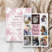 Best mam ooit Blush Pink Photo Floral