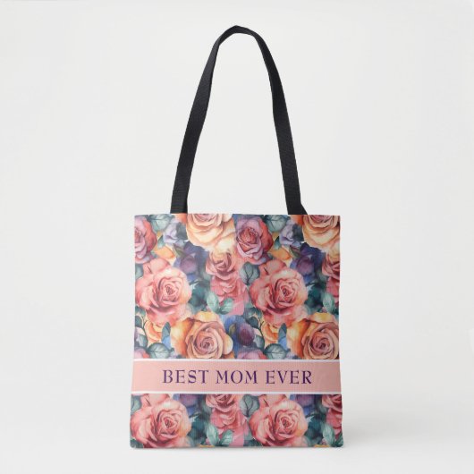 Best mam ooit botanisch tote bag (Voorkant)