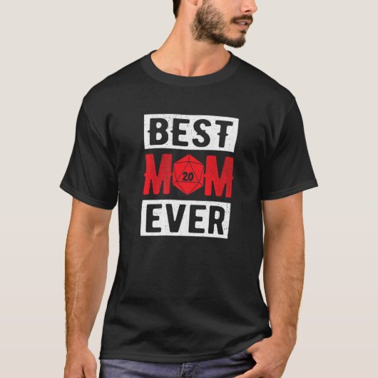 Best mam ooit D20 Dice Role Player RPG Tabeletop M T-shirt (Voorkant)