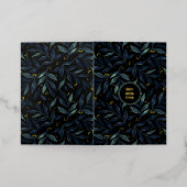 Best mam ooit elegante bloemtakken folie feestdagenkaart (Buiten Laag)