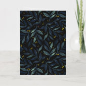 Best mam ooit elegante bloemtakken folie feestdagenkaart (Achterkant)