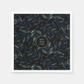 Best mam ooit elegante bloemtakken servet (Voorkant)