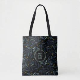 Best mam ooit elegante bloemtakken tote bag