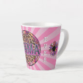 Best mam ooit Floral aanpassen Latte Mok (Rechterhoek)