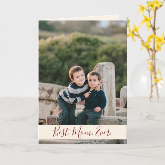 Best mam ooit foto kaart (Gele Bloem)