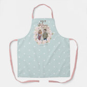 Best mam ooit Foto roze Floral WreatBlue Schort (Voorkant)