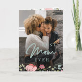 Best mam ooit gepersonaliseerd Moederdag Holid Feestdagen Kaart (Voorkant)
