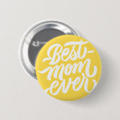 Best Mam ooit Handgeschreven Manuscript Typography Ronde Button 5,7 Cm (Voorkant /achterkant)