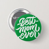 Best mam ooit handgeschreven script Typografie Gre Ronde Button 5,7 Cm (Voorkant /achterkant)