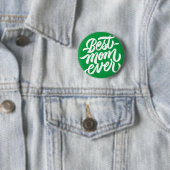 Best mam ooit handgeschreven script Typografie Gre Ronde Button 5,7 Cm (In situ)