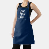 Best mam ooit jager blauw aangepaste script tekst schort (Insitu)