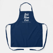 Best mam ooit jager blauw aangepaste script tekst schort (Voorkant)