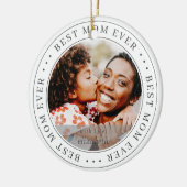 Best mam ooit - Klassieke Eenvoudige foto Keramisch Ornament (Links)