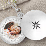 Best mam ooit - Klassieke Eenvoudige foto Locket Ketting<br><div class="desc">Dit eenvoudige en klassieke ontwerp is samengesteld uit serif typografie en voegt een douanefoto toe.</div>