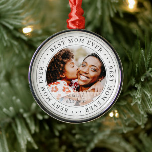 Best mam ooit - Klassieke Eenvoudige foto Metalen Ornament