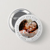 Best mam ooit - Klassieke Eenvoudige foto Ronde Button 5,7 Cm (Voorkant /achterkant)