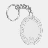Best mam ooit - Klassieke Eenvoudige foto Sleutelhanger (Voorkant Links)