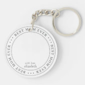 Best mam ooit - Klassieke Eenvoudige foto Sleutelhanger (Achterkant)