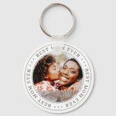 Best mam ooit - Klassieke Eenvoudige foto Sleutelhanger (Achterkant)