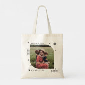 Best mam ooit naam foto Trendy Simple Modern Tote Bag (Achterkant)