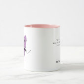 Best mam ooit Paars hartlijnbericht Mok (Midden)